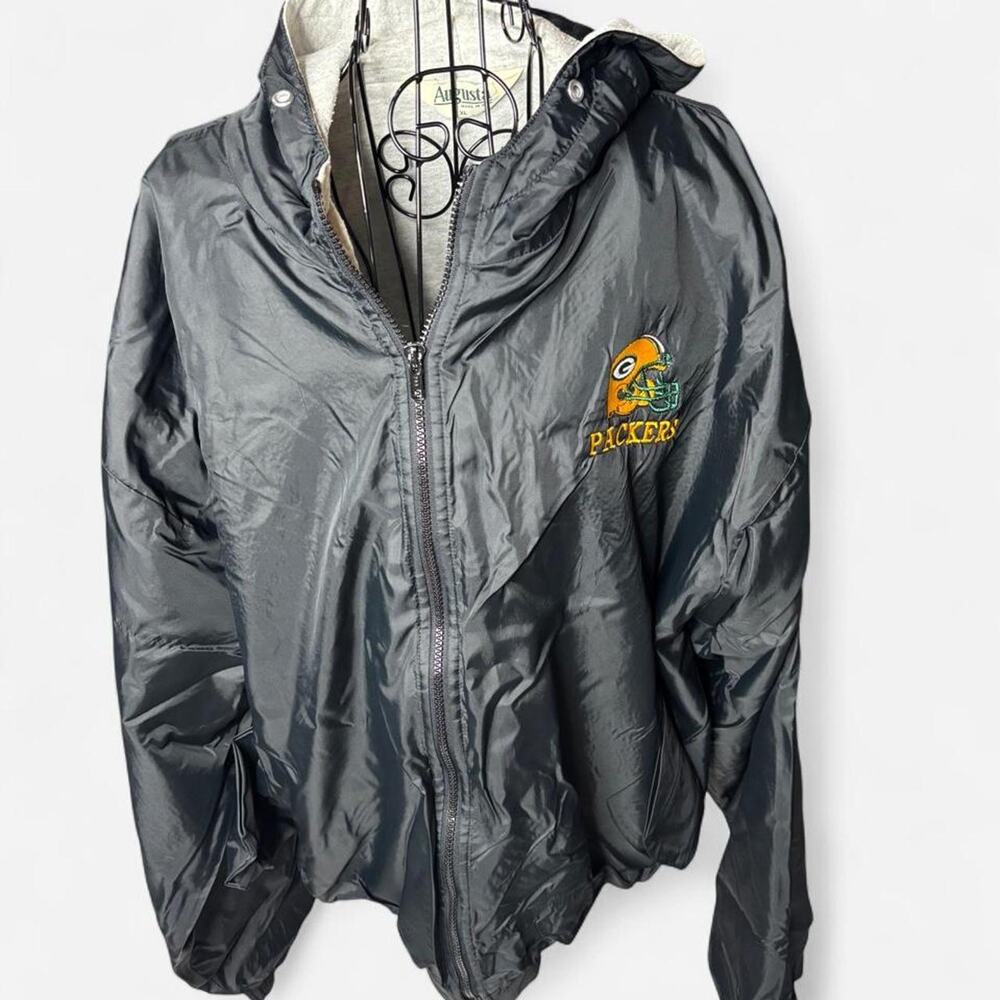 Vintage Augusta Green Bay Packers Jacket XL Sweatshirt Lined Hooded USA Made⁠